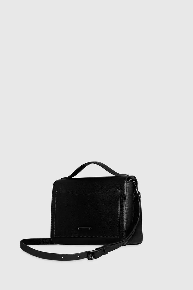 Rebecca Minkoff Megan Top Handle With Chain Black Women Top Handle Bags