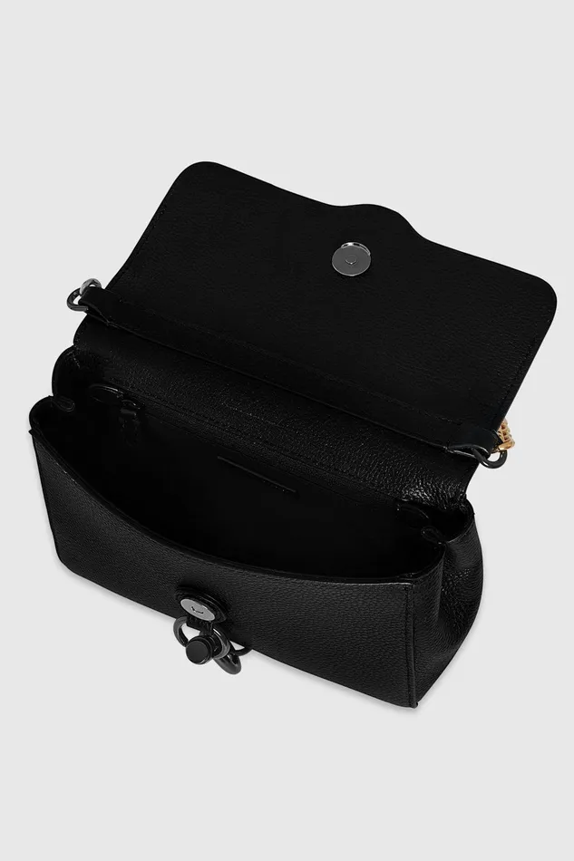 Rebecca Minkoff Megan Top Handle With Chain Black Women Top Handle Bags