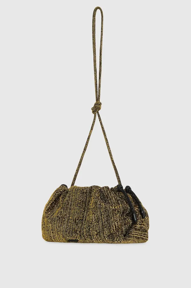 Rebecca Minkoff Tied Up Clutch Gold Women Clutches