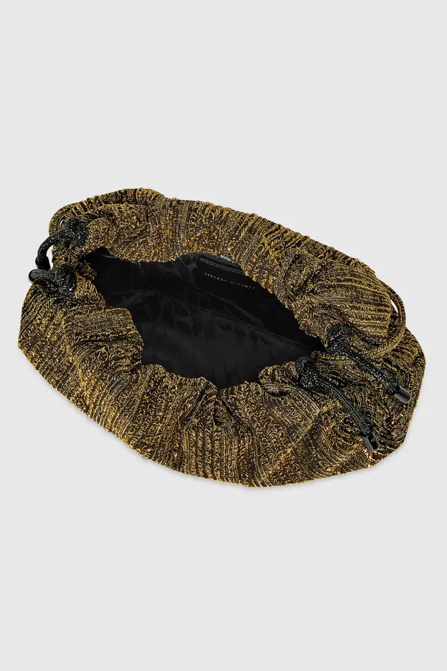 Rebecca Minkoff Tied Up Clutch Gold Women Clutches