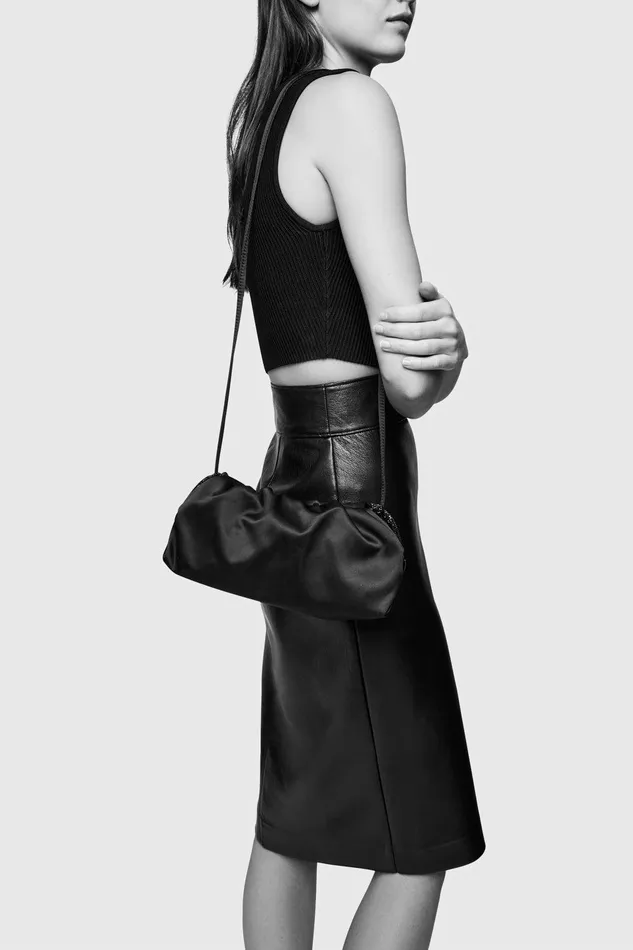 Rebecca Minkoff Tied Up Clutch Gold Women Clutches