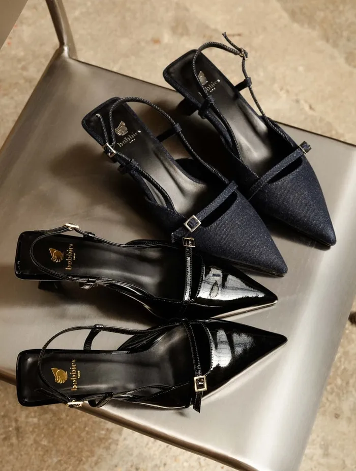 Reem Lacquered Black Women Bobbies Pumps and Mary Janes