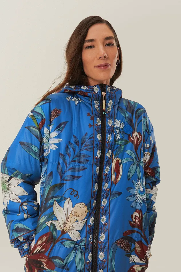 Reversible Cashew Mandala Puffer Jacket Women Farm Rio Puffer Jackets