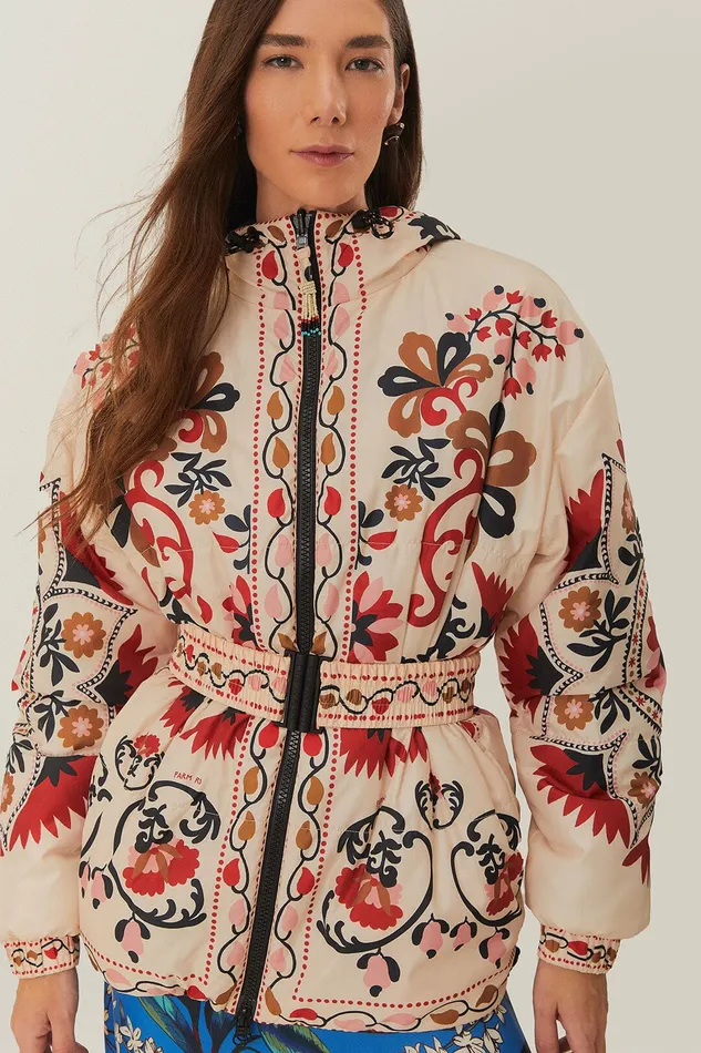 Reversible Cashew Mandala Puffer Jacket Women Farm Rio Puffer Jackets