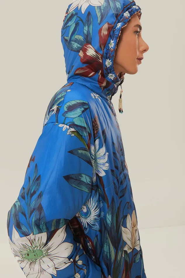 Reversible Cashew Mandala Puffer Jacket Women Farm Rio Puffer Jackets