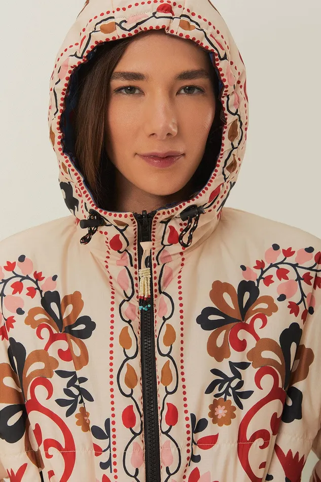 Reversible Cashew Mandala Puffer Jacket Women Farm Rio Puffer Jackets