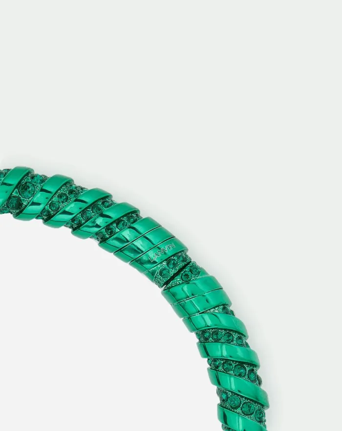 Rhinestone Melodie Choker Necklace Green Women Lanvin Jewelry