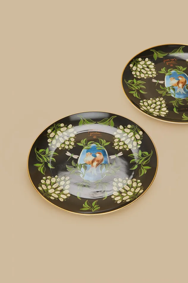 Romantic Birds Dinner Plate Women Farm Rio Happiness A La Table