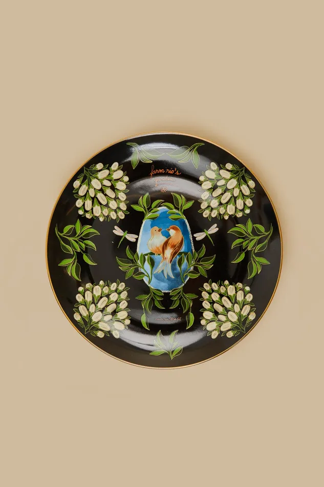 Romantic Birds Dinner Plate Women Farm Rio Happiness A La Table