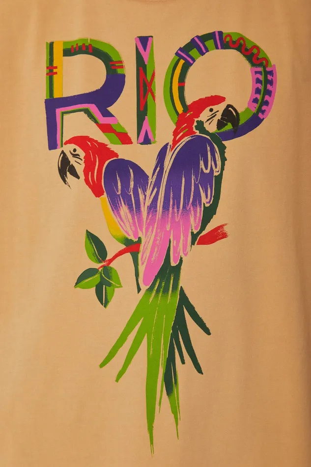 Sand Rio Shoulder Pad Organic Cotton TShirt Women Farm Rio TShirts