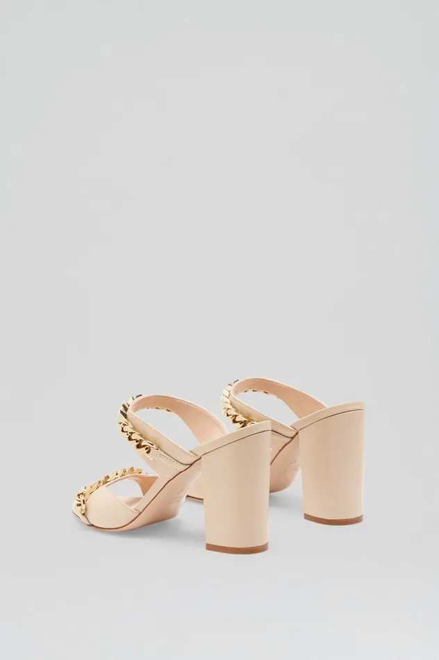 SANDAL WITH CHAINS DETAIL 95 NOUGAT Women Shoes Scanlan Theodore SANDAL WITH CHAINS DETAIL 95 NOUGAT Women Shoes Scanlan Theodore