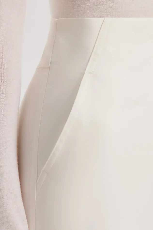 SATEEN CROPPED WIDE LEG TROUSER BIANCO Women Trousers Scanlan Theodore SATEEN CROPPED WIDE LEG TROUSER BIANCO Women Trousers Scanlan Theodore