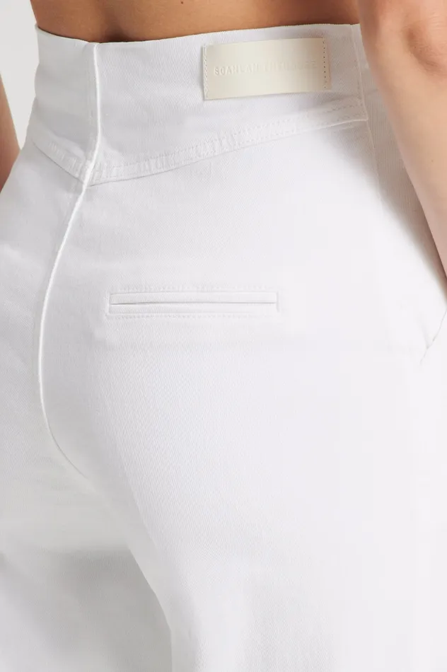 Scanlan Theodore DENIM CROPPED JEAN WHITE Women Trousers Scanlan Theodore DENIM CROPPED JEAN WHITE Women Trousers