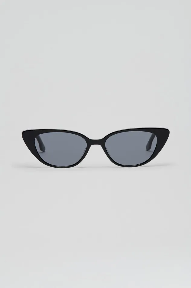 Scanlan Theodore ST FELINE OVAL SUNGLASSES BLACK Women Eyewear