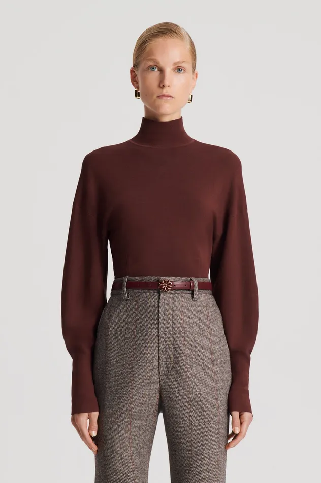 Scanlan Theodore Tops Women COCOON SLEEVE TOP BURGUNDY
