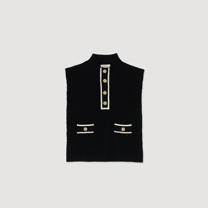 Scarves Women SANDRO Knit Collar Black
