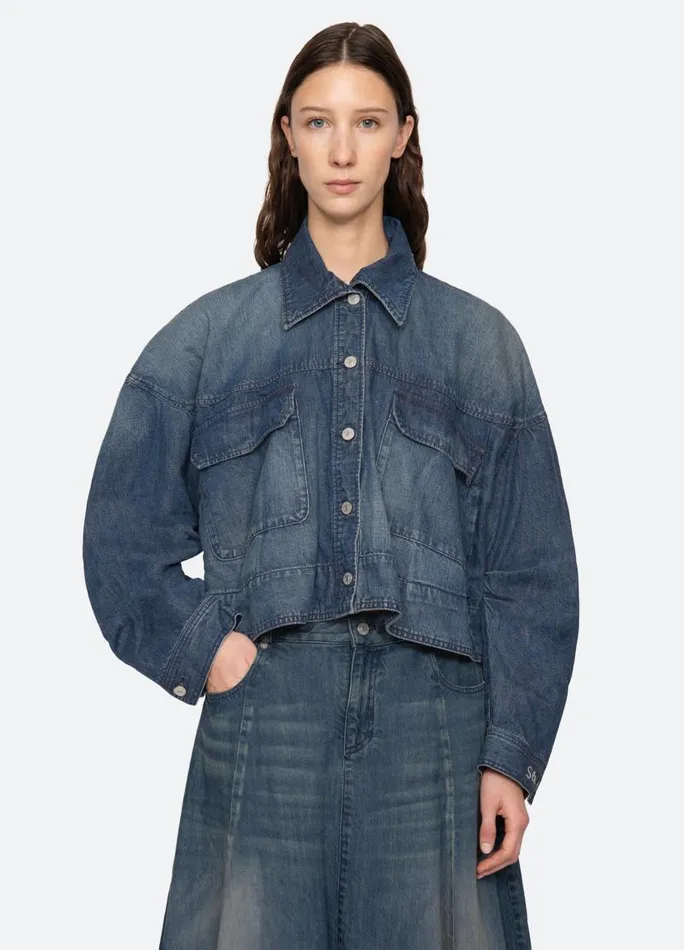 Sea New York Outerwear Women Amari Shirt Jacket Blue