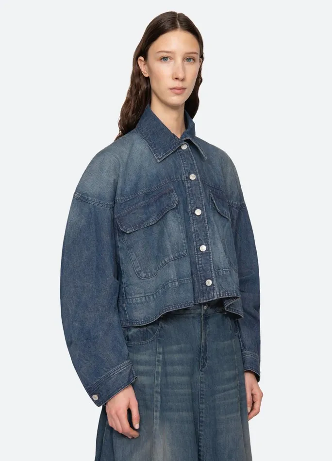 Sea New York Outerwear Women Amari Shirt Jacket Blue