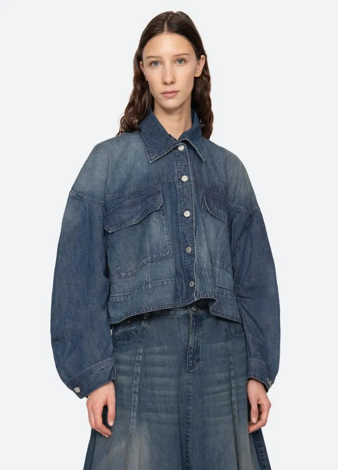 Sea New York Outerwear Women Amari Shirt Jacket Blue