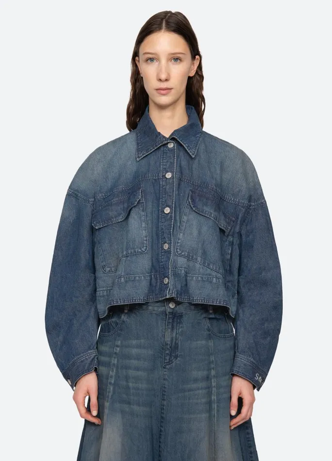 Sea New York Outerwear Women Amari Shirt Jacket Blue
