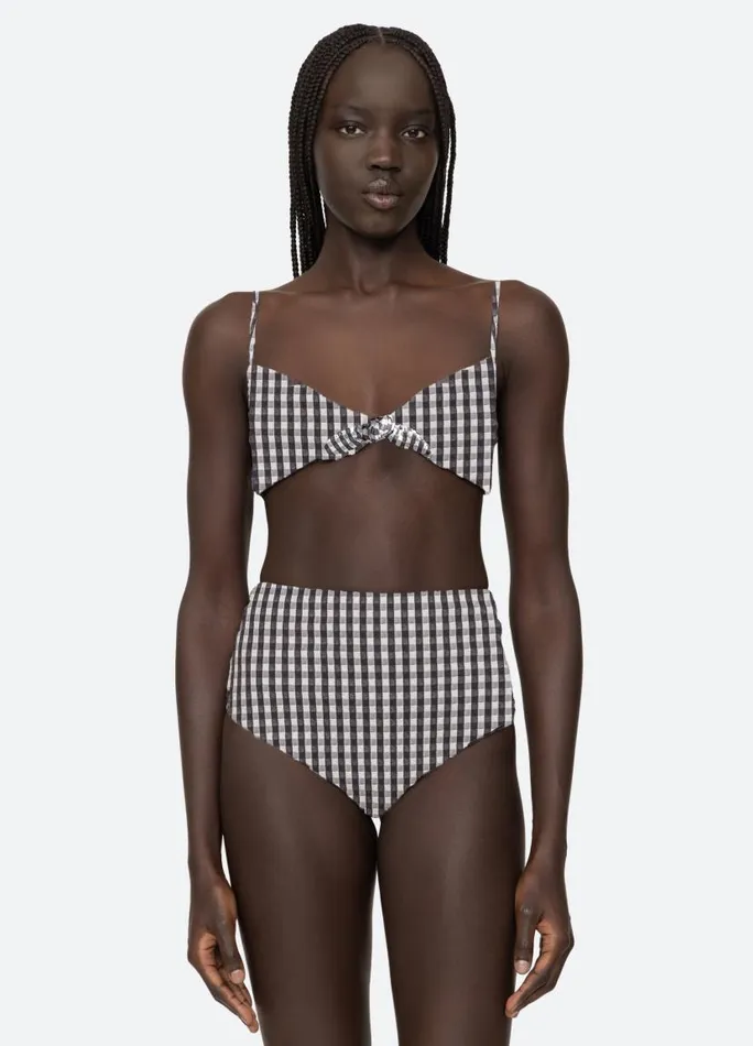 Sea New York Swimwear Women Pucker Bikini Top Multi