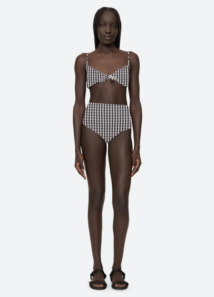 Sea New York Swimwear Women Pucker Bikini Top Multi