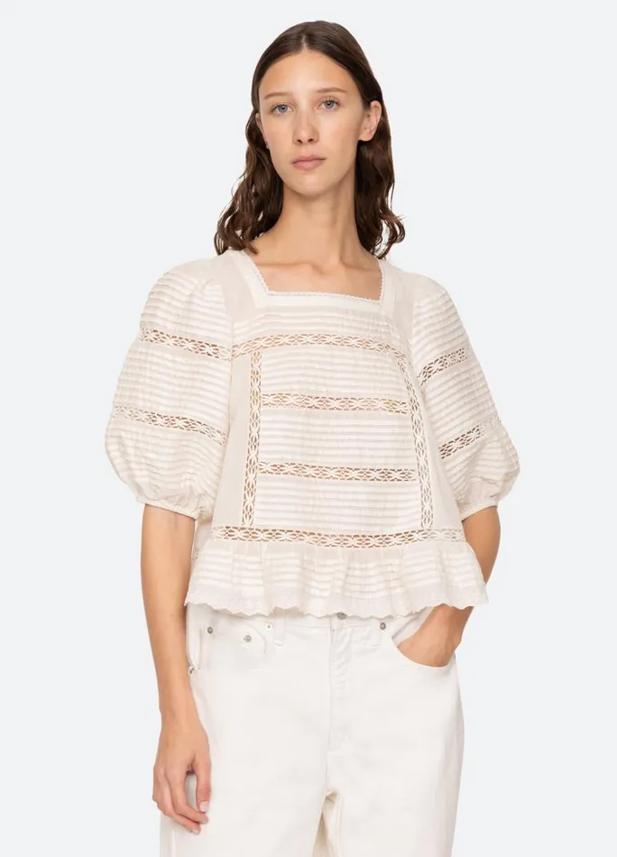 Sea New York Tops Women Antonina Top Cream Sea New York Tops Women Antonina Top Cream