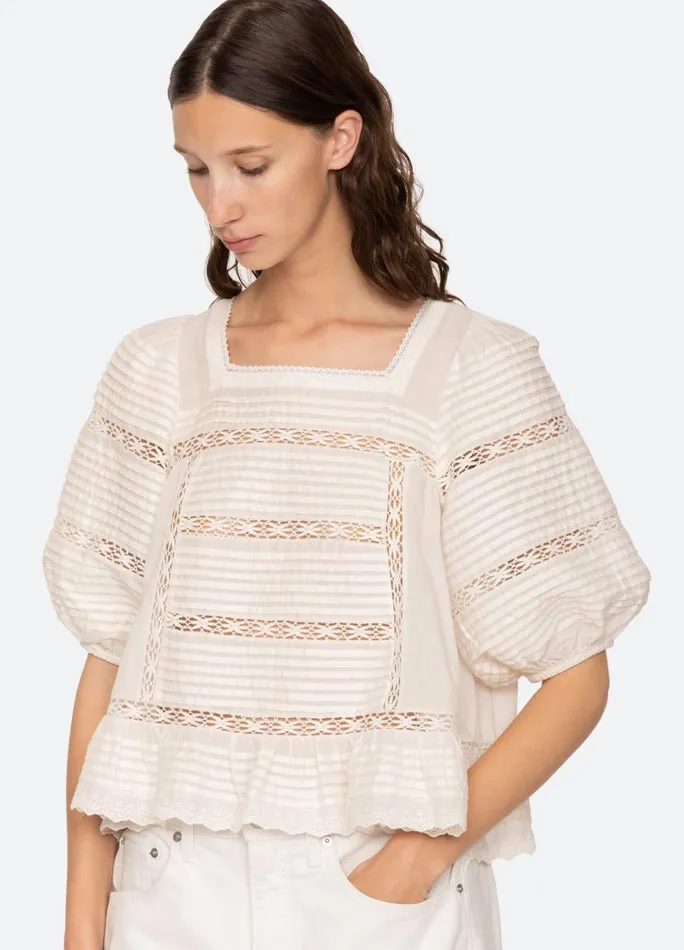 Sea New York Tops Women Antonina Top Cream Sea New York Tops Women Antonina Top Cream