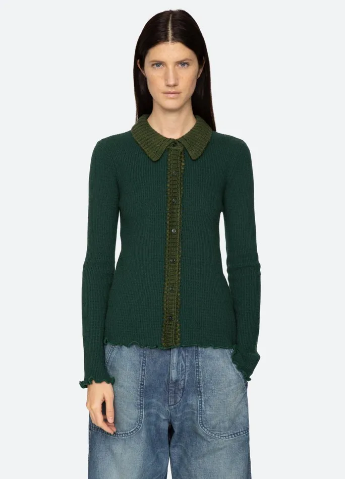 Sea New York Tops Women Clare Cardigan Burgundy Sea New York Tops Women Clare Cardigan Burgundy
