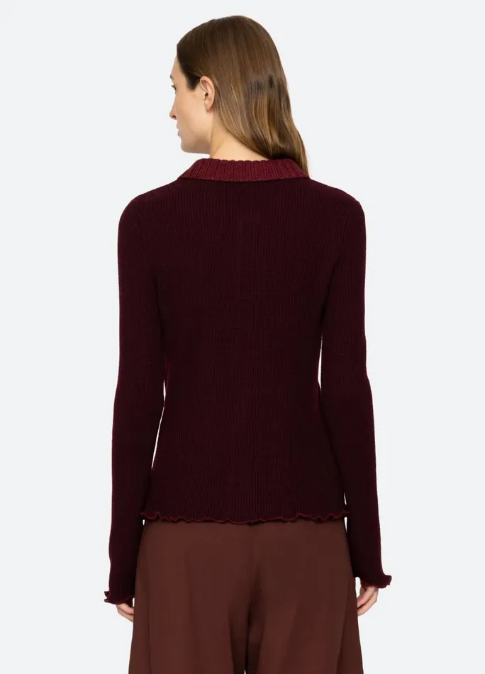 Sea New York Tops Women Clare Cardigan Burgundy Sea New York Tops Women Clare Cardigan Burgundy
