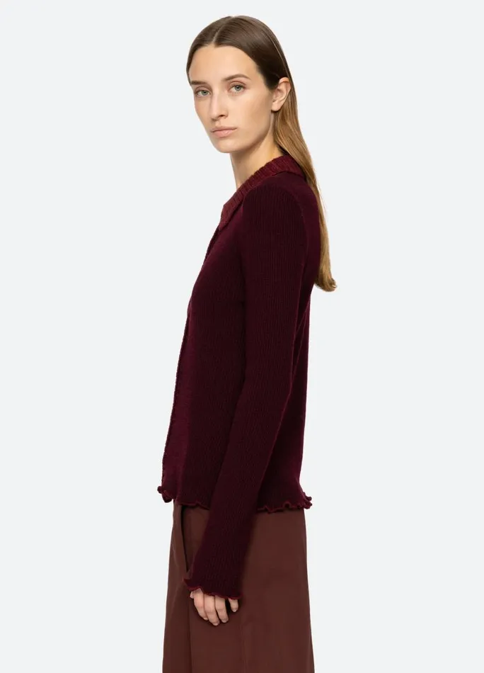 Sea New York Tops Women Clare Cardigan Burgundy Sea New York Tops Women Clare Cardigan Burgundy