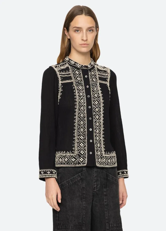 Sea New York Tops Women Mille Top Black Sea New York Tops Women Mille Top Black