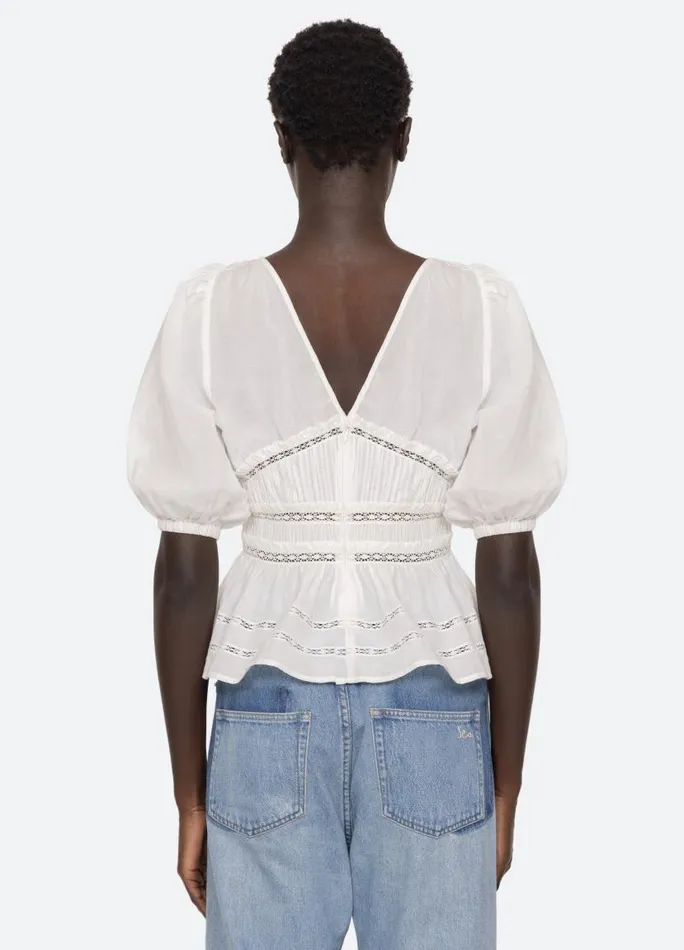 Sea New York Tops Women Nomi Top Cream Sea New York Tops Women Nomi Top Cream