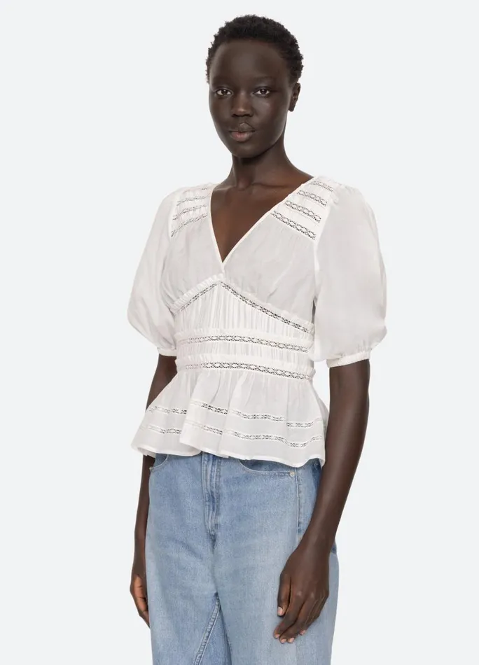 Sea New York Tops Women Nomi Top Cream Sea New York Tops Women Nomi Top Cream