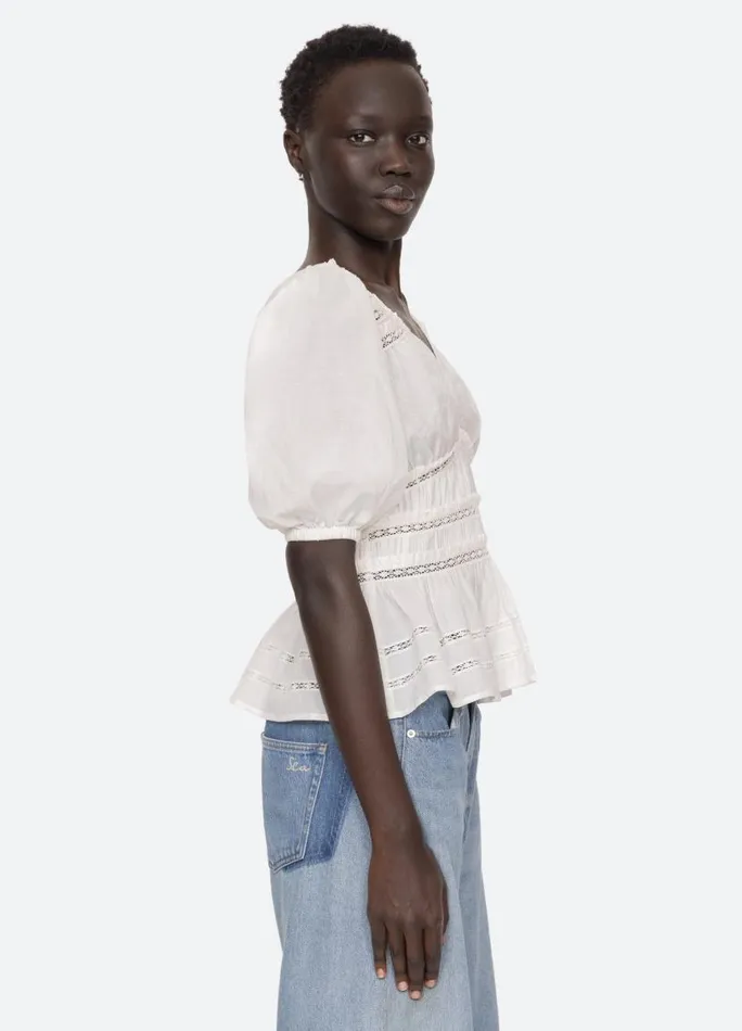 Sea New York Tops Women Nomi Top Cream Sea New York Tops Women Nomi Top Cream