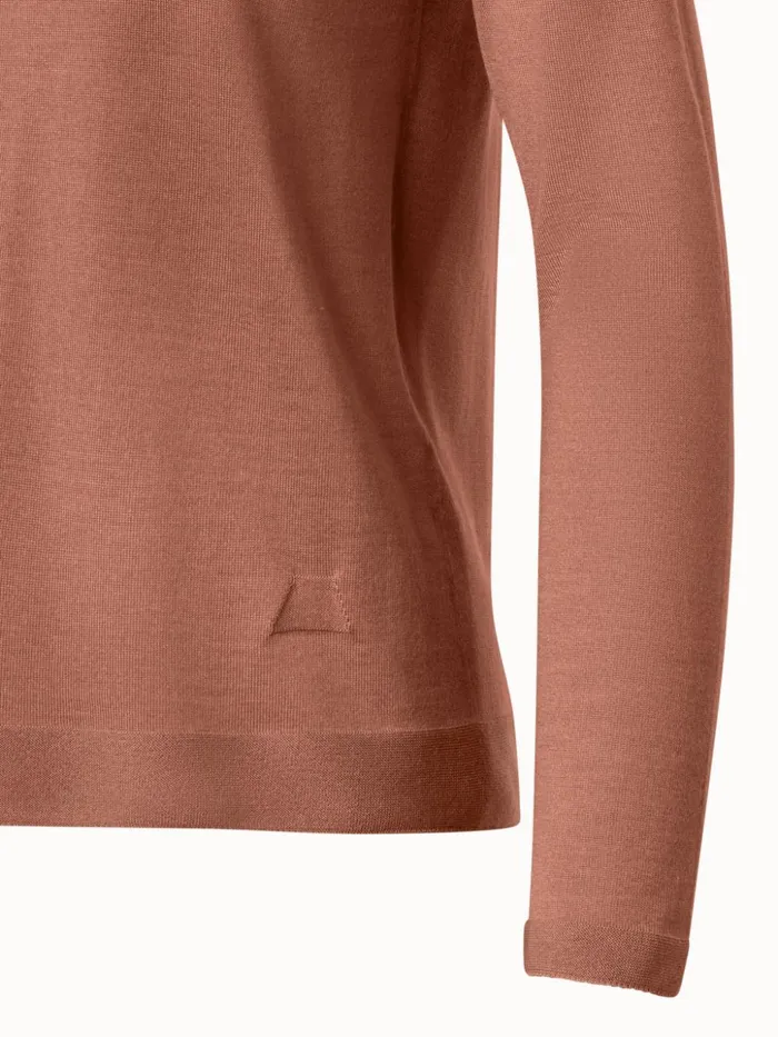 Seamless Cashmere Silk Knit Sweater Vicuna Women Akris Knitwear