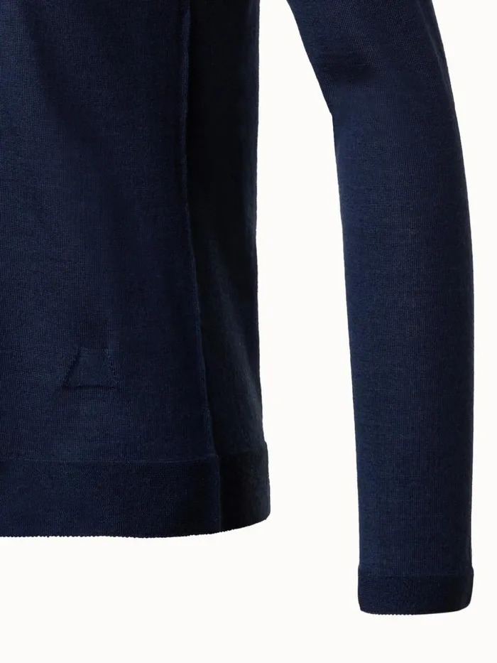 Seamless Pullover From Cashmere Silk Navy Women Akris Cashmere
