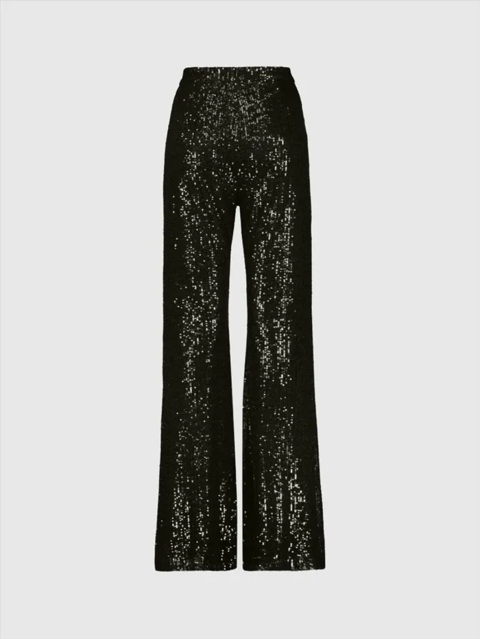 Sequin Flare Evening Pants 8211 FINAL SALE Black Pants Mac Duggal Women