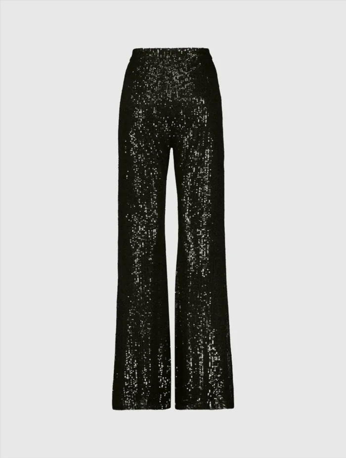 Sequin Flare Evening Pants 8211 FINAL SALE Black Pants Mac Duggal Women