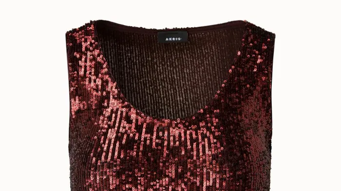 Sequins On Jersey Tank Marsala Women Akris Tops