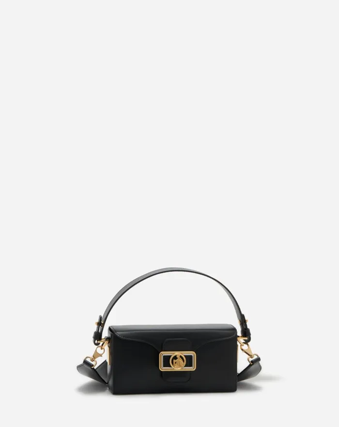 Shiny Leather Nano Pencil Bag Black Women Lanvin Crossbody Bags and Shoulder Bags