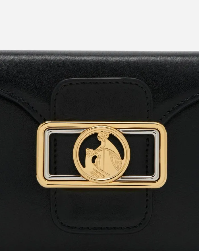Shiny Leather Nano Pencil Bag Black Women Lanvin Crossbody Bags and Shoulder Bags