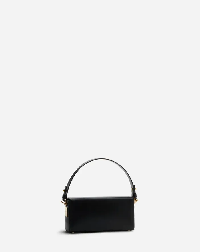Shiny Leather Nano Pencil Bag Black Women Lanvin Crossbody Bags and Shoulder Bags