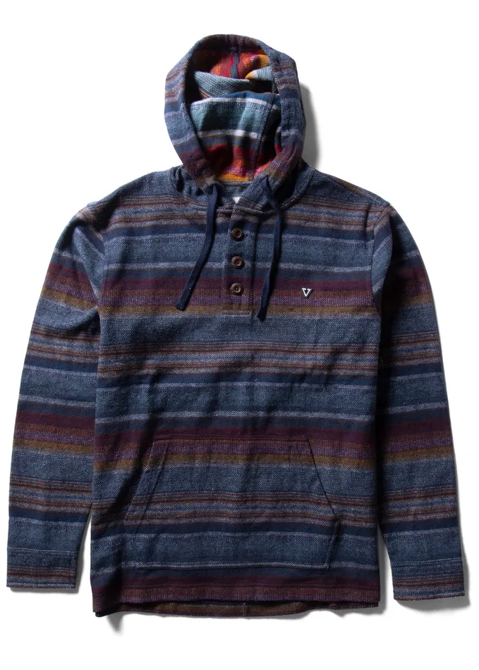 Shirts and Flannels Vissla Men Descanso Hooded Popover Multi