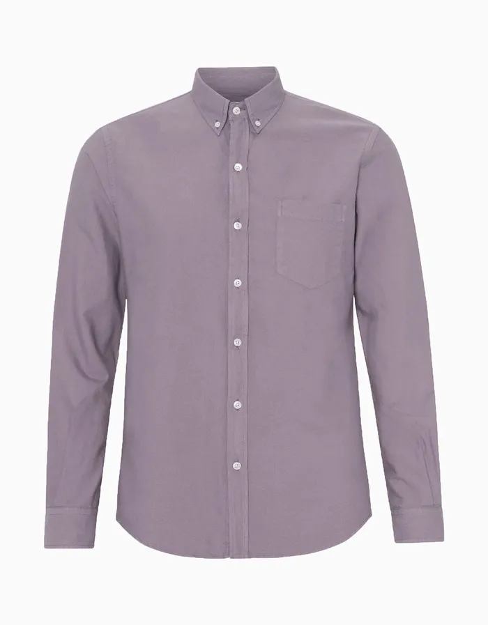Shirts Colorfulstandard Men Organic Button Down Shirt 8211 Purple Haze