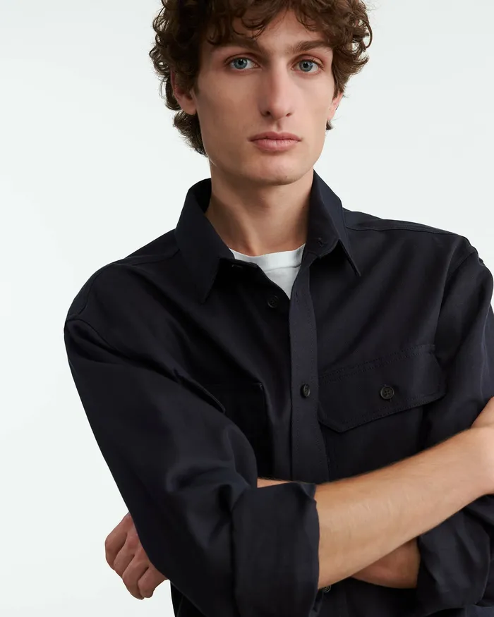 Shirts Men EVANDER SHIRT Midnight Nili Lotan