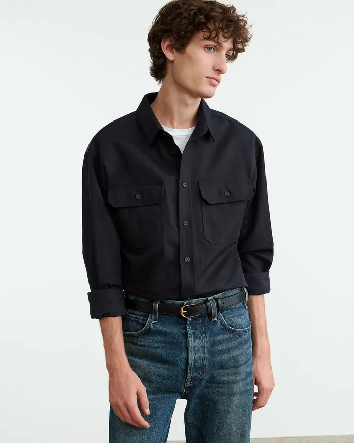 Shirts Men EVANDER SHIRT Midnight Nili Lotan