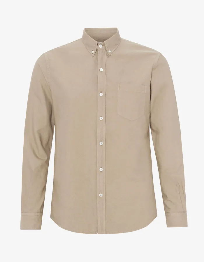 Shirts Organic Button Down Shirt 8211 Oyster Grey Colorfulstandard Men