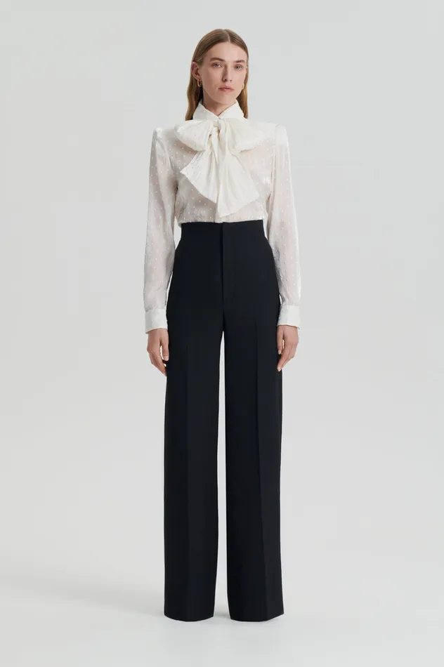Shirts Scanlan Theodore Women SATIN BOW SHIRT CREME