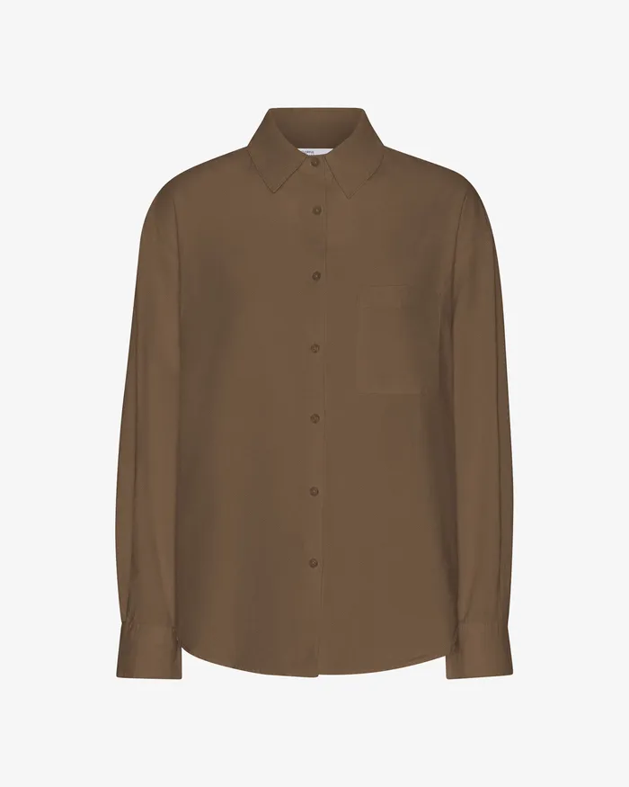 Shirts Women Organic Oversized Shirt 8211 Cedar Brown Colorfulstandard